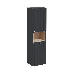 Vitra Root Groove 69104 Boy Dolabı, 40 Cm, Kısa, Çamaşır Sepetli, Mat Grafit, Sağ